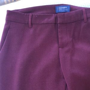 Maroon Harper mid-rise dress pants